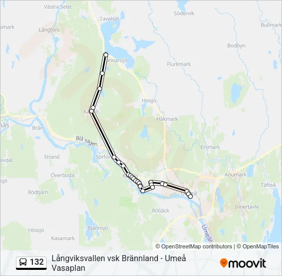 132 Bus Line Map