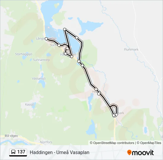 137 Bus Line Map