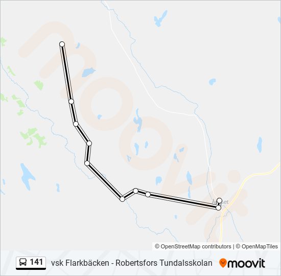 141 bus Line Map