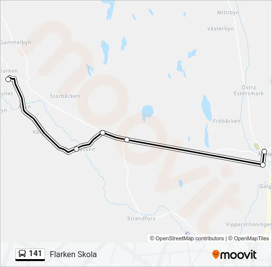 141 Bus Line Map