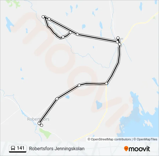 141 Bus Line Map