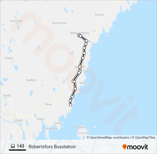 143 Bus Line Map