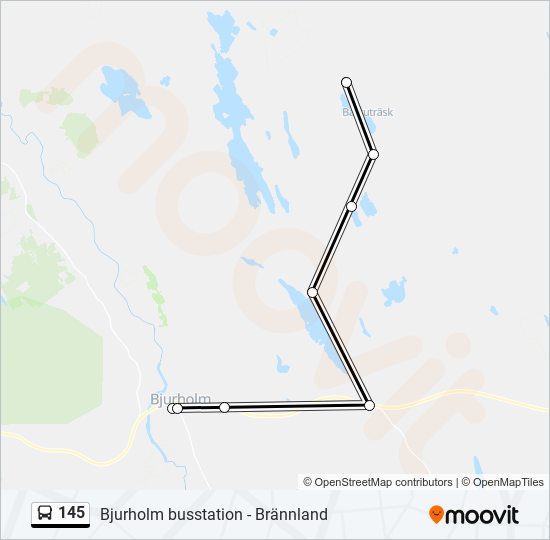 145 bus Line Map