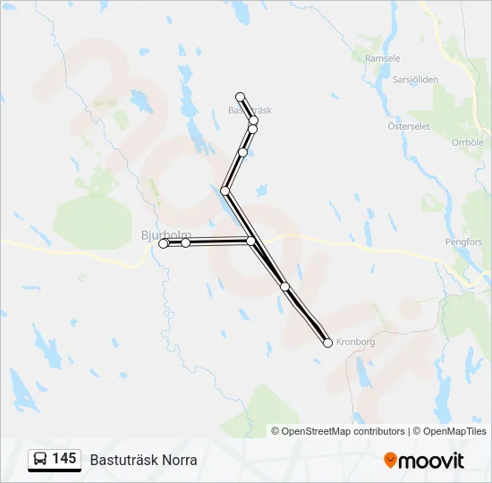 145 Bus Line Map