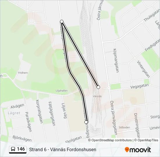 146 Bus Line Map