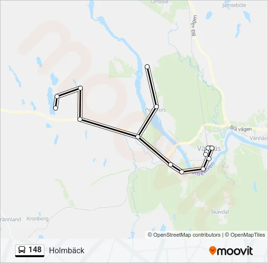 148 Bus Line Map