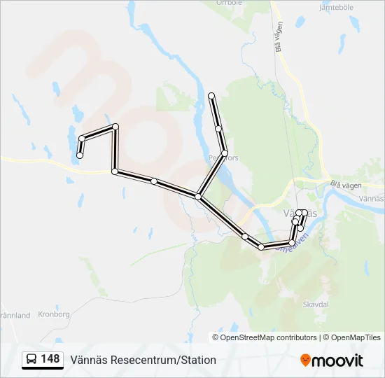148 Bus Line Map