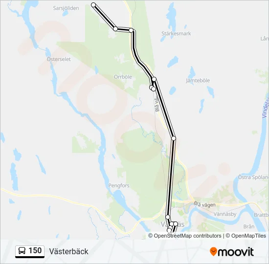 150 Bus Line Map