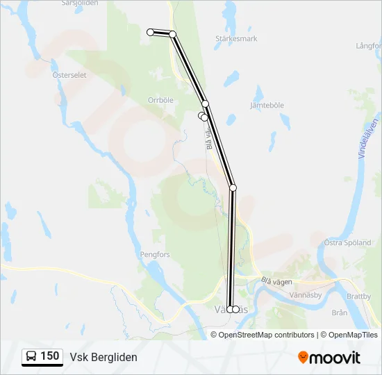 150 Bus Line Map