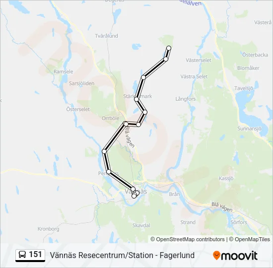 151 Bus Line Map