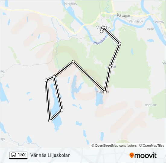 152 Bus Line Map