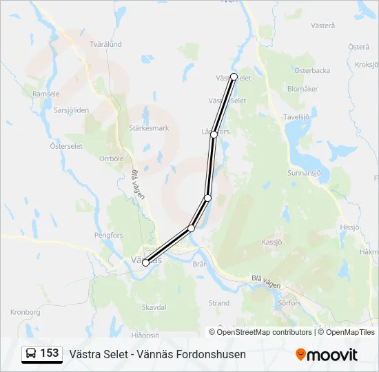 153 Bus Line Map