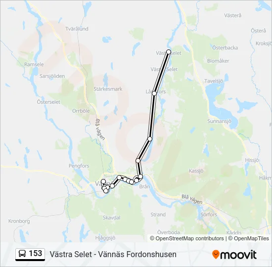 153 Bus Line Map