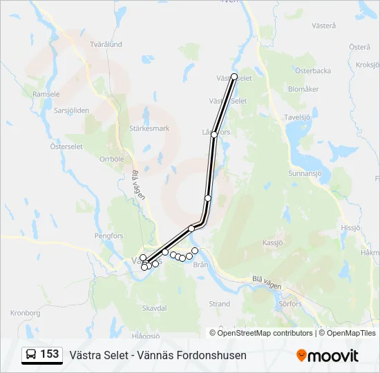 153 Bus Line Map