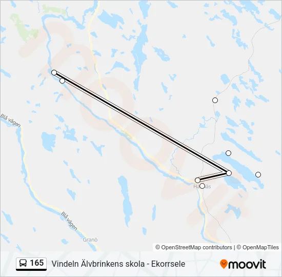 165 Bus Line Map