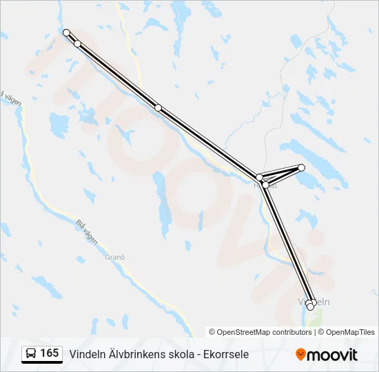 165 Bus Line Map