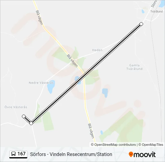 167 Bus Line Map