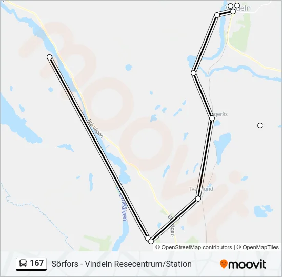 167 Bus Line Map