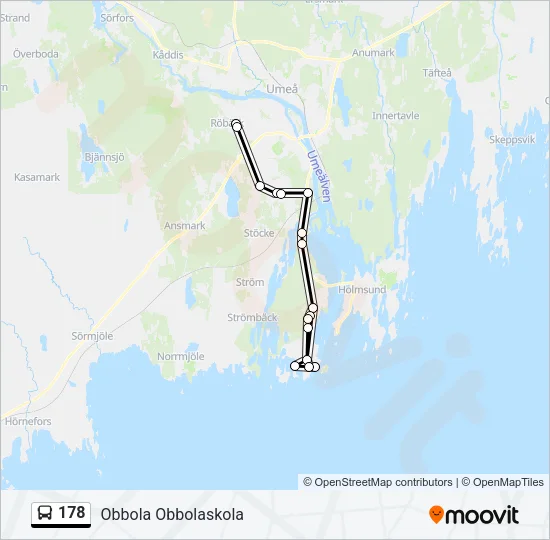 178 Bus Line Map