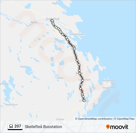 207 Bus Line Map