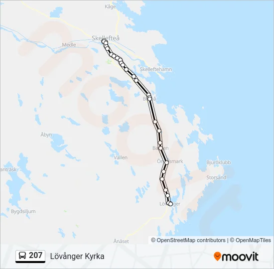 207 Bus Line Map