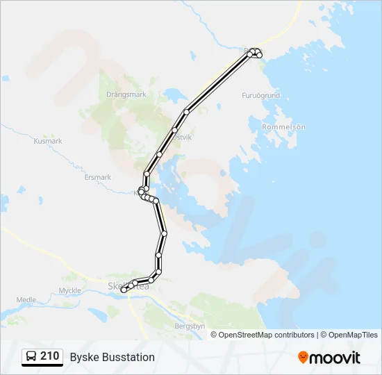 210 Bus Line Map