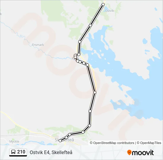 210 Bus Line Map