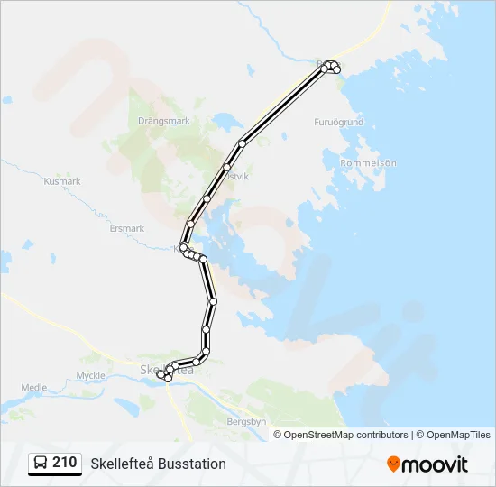 210 Bus Line Map