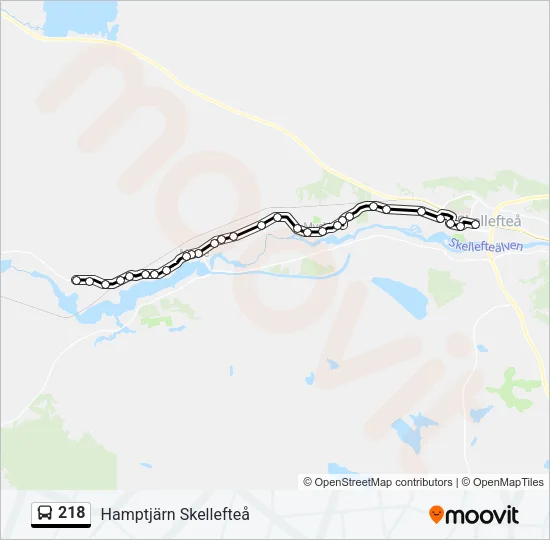 218 Bus Line Map