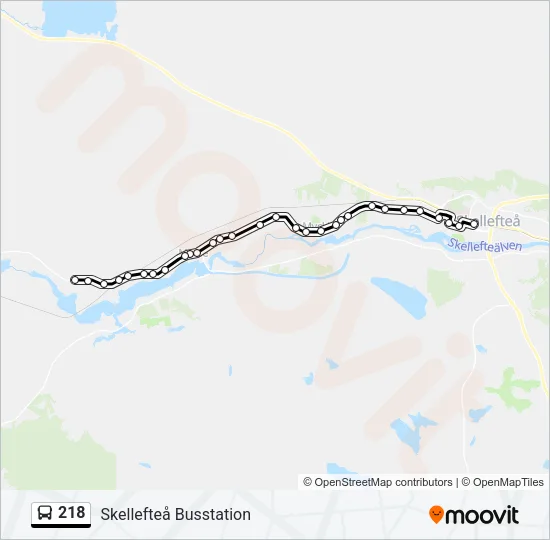 218 Bus Line Map