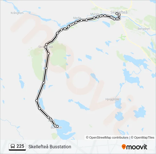 225 Bus Line Map