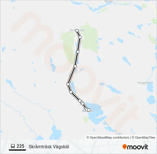 225 Bus Line Map