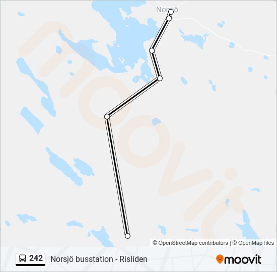 242 bus Line Map