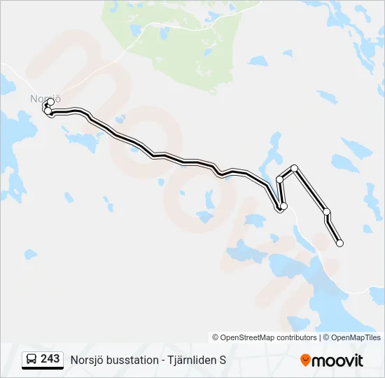 243 Bus Line Map