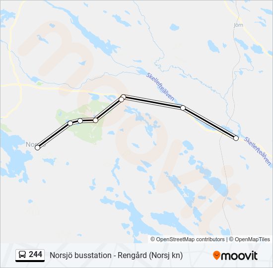 244 bus Line Map