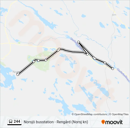 244 Bus Line Map