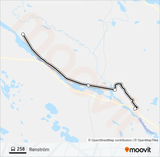 258 Bus Line Map