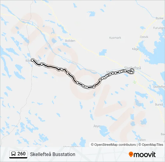 260 Bus Line Map