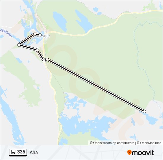 335 bus Line Map