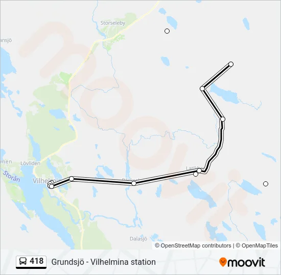 418 Bus Line Map