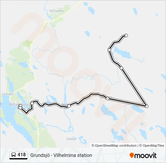 418 Bus Line Map