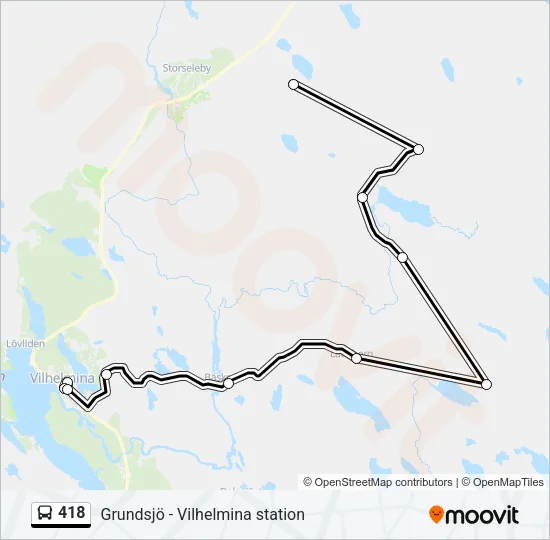 418 Bus Line Map