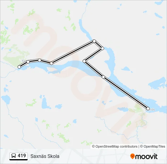 419 Bus Line Map