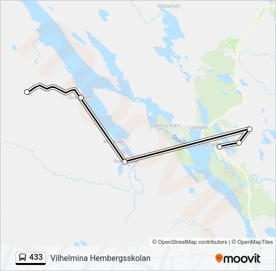 433 Bus Line Map