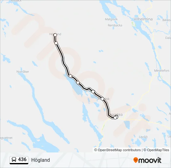 436 Bus Line Map