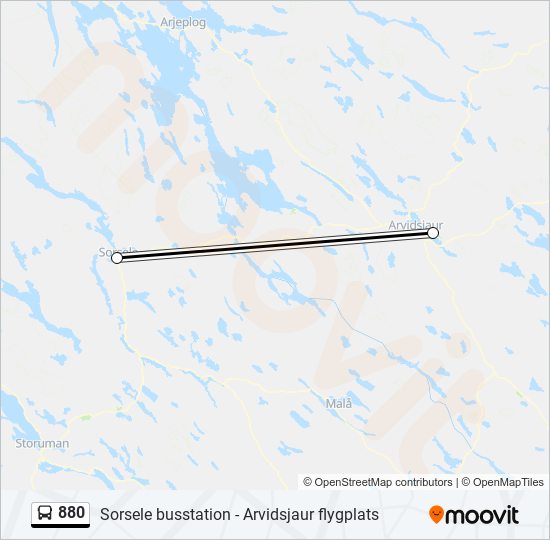 880 Route: Schedules, Stops & Maps - Sorsele Busstation (Updated)