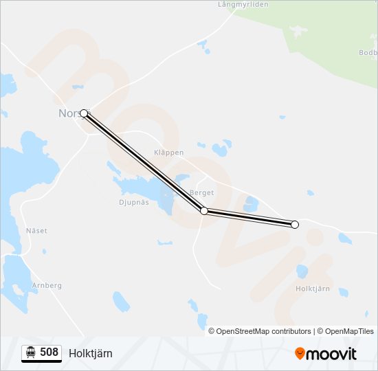 508 cable car Line Map