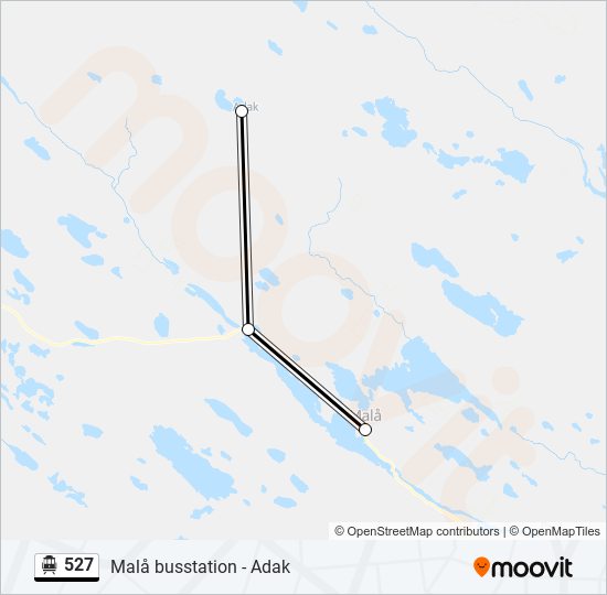 527 spårvagn Linje karta