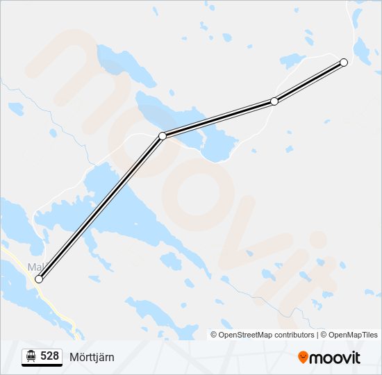 528 spårvagn Linje karta