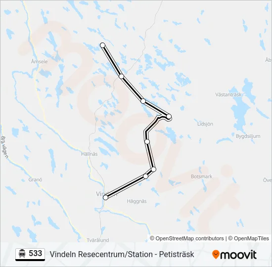 533 Cable Car Line Map